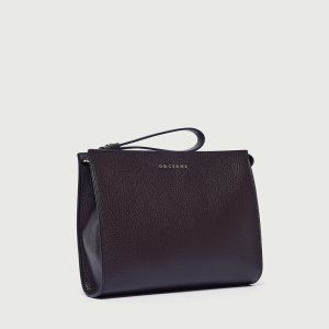 Pouch Micron in pelle con polsiera Orciani