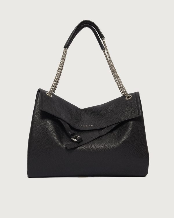 Borsa Venus Soft Midi a spalla in pelle martellata Orciani