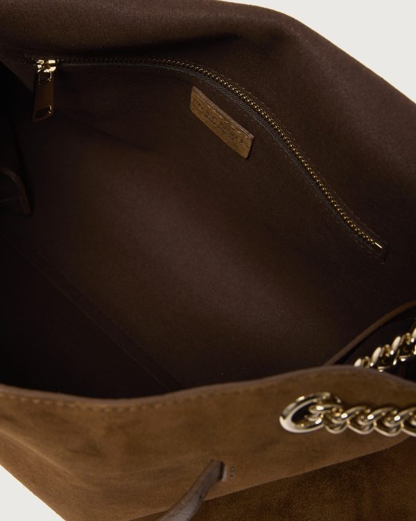 Borsa Venus Peach Midi a spalla in suede Orciani - immagine 2