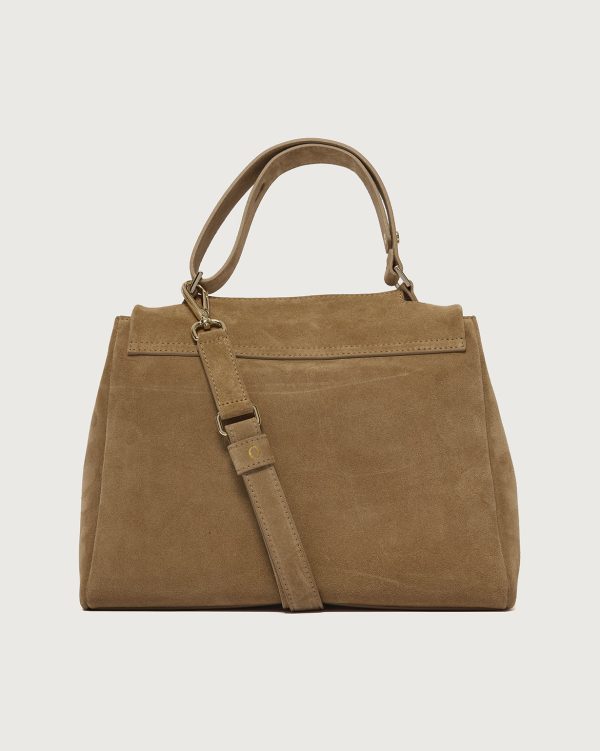 Borsa Sveva Peach Midi a spalla in suede con tracolla Orciani - immagine 2