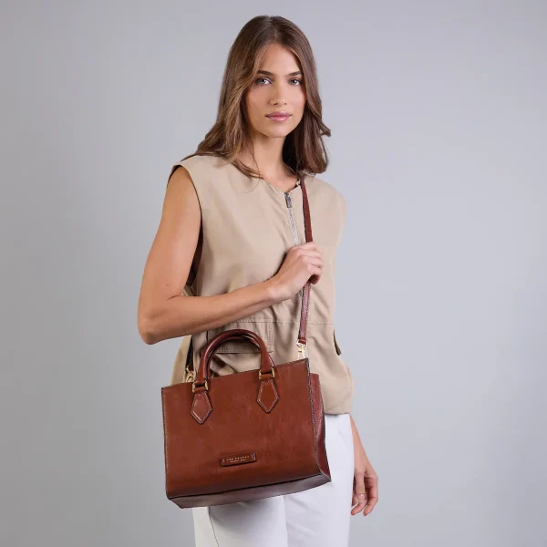Borsa a mano in pelle con tracolla removibile The Bridge - immagine 3