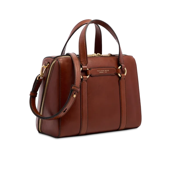 Borsa grande a mano in pelle con tracolla The Bridge - immagine 2