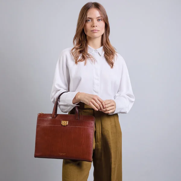 Cartella in pelle donna porta pc The Bridge - immagine 3