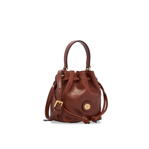 Borsa secchiello pelle con tracolla mini size The Bridge