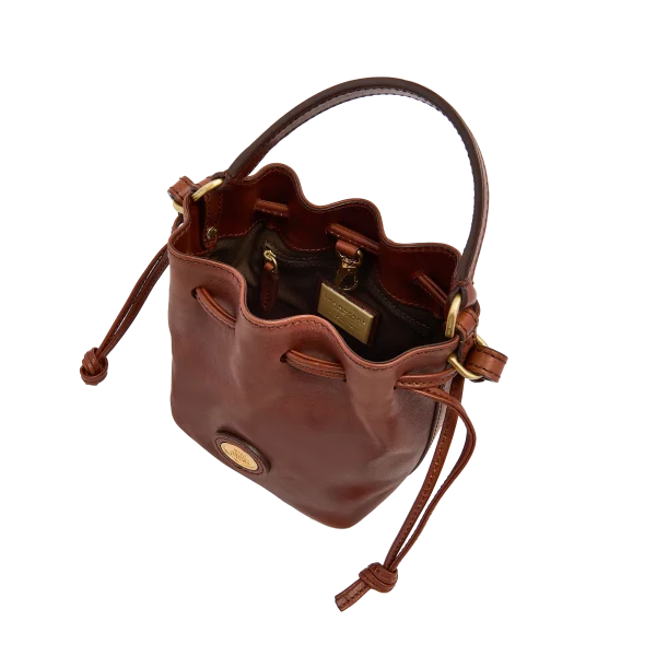 Borsa secchiello pelle con tracolla mini size The Bridge - immagine 2