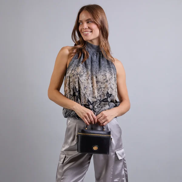 Bauletto in pelle con tracolla removibile The Bridge - immagine 4
