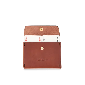 Porta carte da gioco doppioo con carte in pelle The Bridge